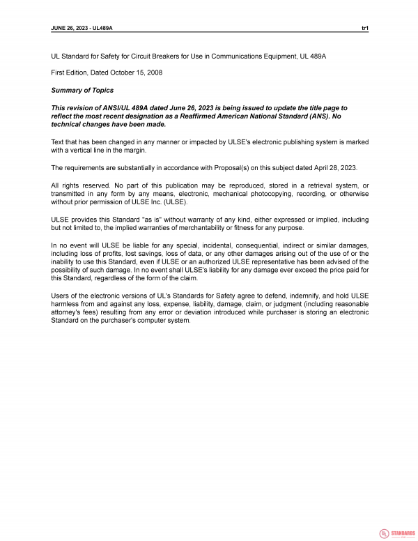 UL 489A PDF UL 489A PDF